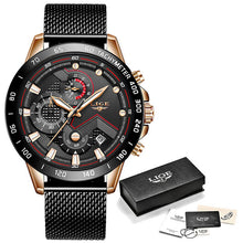 Load image into Gallery viewer, Mens Watches Top Brand Luxury WristWatch Quartz Clock Blue