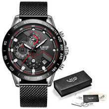 Load image into Gallery viewer, Mens Watches Top Brand Luxury WristWatch Quartz Clock Blue