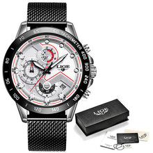Load image into Gallery viewer, Mens Watches Top Brand Luxury WristWatch Quartz Clock Blue
